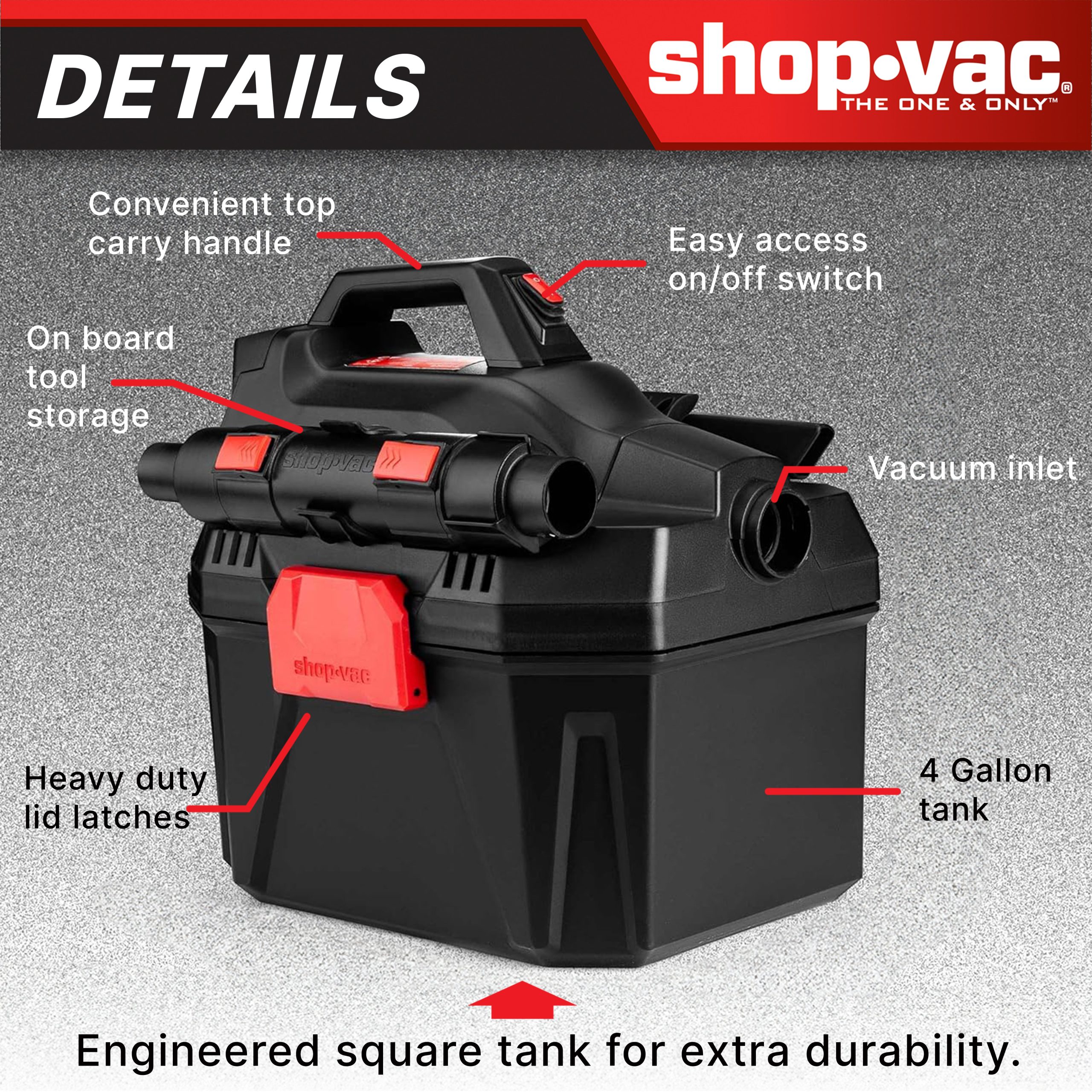 Shop-Vac® 2 Gallon 20V Cordless Wet/Dry Vacuum - Image 5