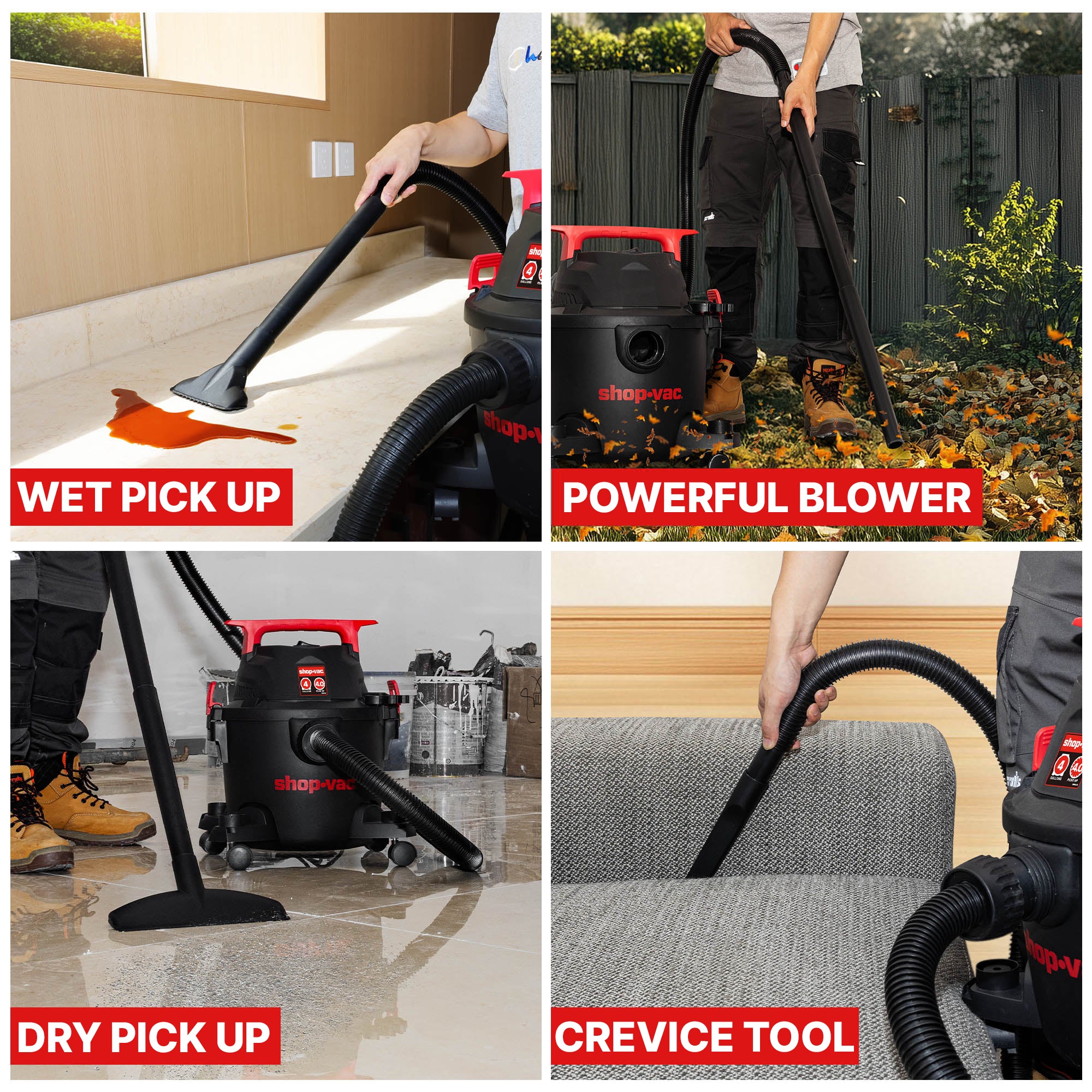Shop-Vac® 4 Gallon 4.5 Peak HP Wet/Dry Vacuum - Image 8