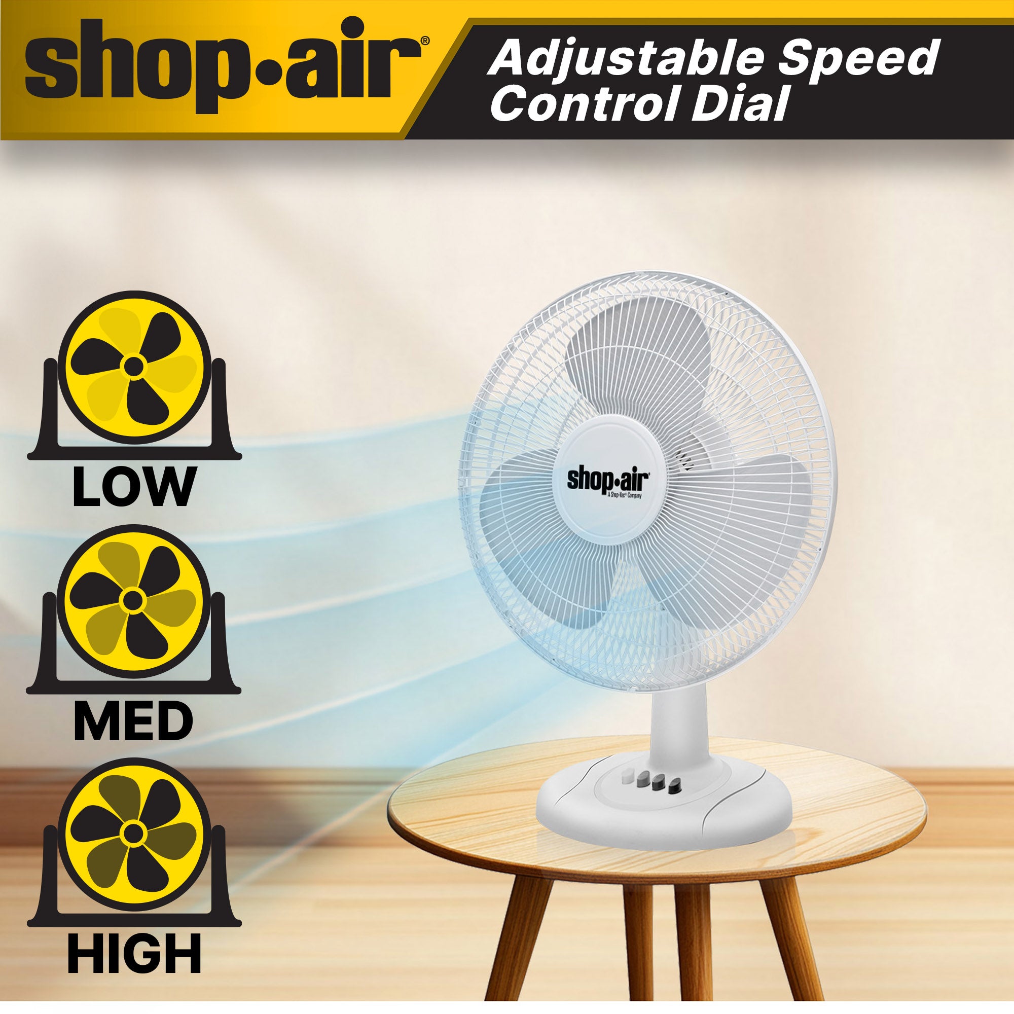 Shop-Air® 12 Oscillating Table Fan - Image 7