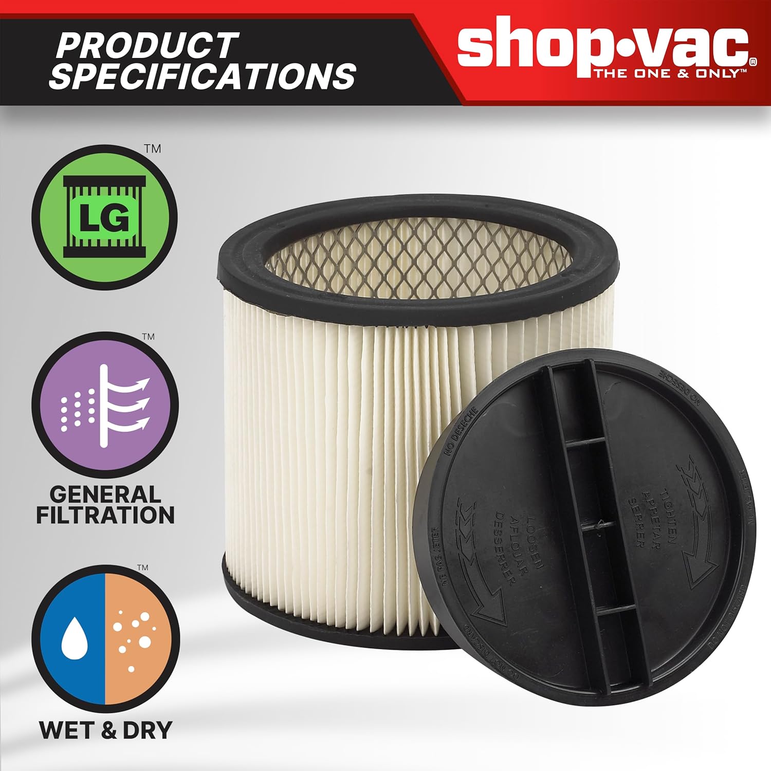 Shop-Vac® 2-Pack Reusable Large Wet/Dry Vacuum Cartridges - Image 3