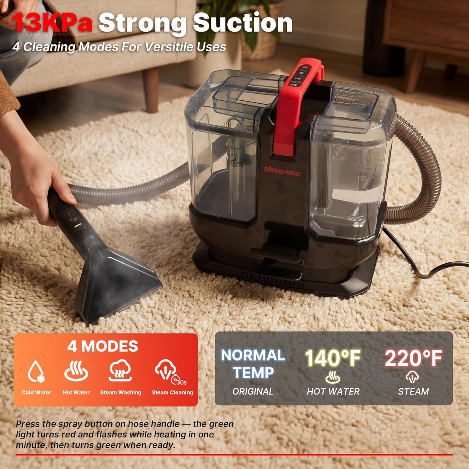 Shop-Vac® Portable Carpet Steam Cleaner - Image 3